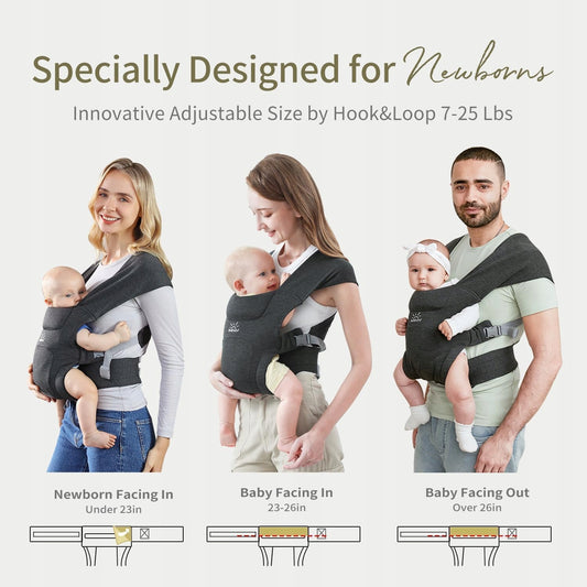 MOMTORY ergonomische Babytrage 3 - 12kg