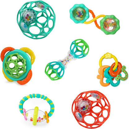 BRIGHT STARTS set de juguetes para bebés sonajeros y agitadores 7 piezas 6 m+