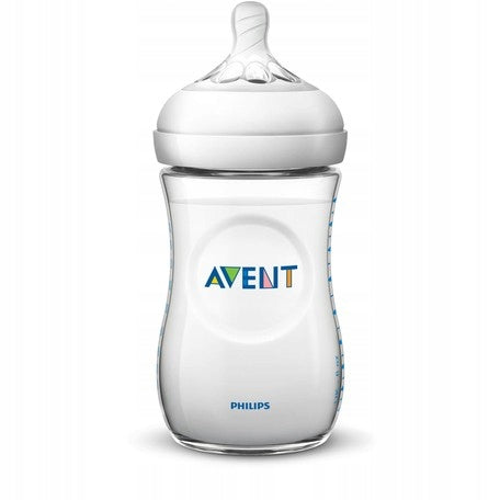 PHILIPS AVENT Natural butelka 260 ml smoczek 1m+ biała butelka dla noworodka z szerokim smoczkiem