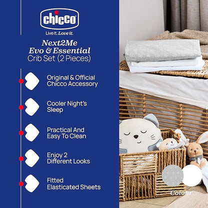 CHICCO NEXT2ME hoeslaken voor wieg x2 50x83cm
