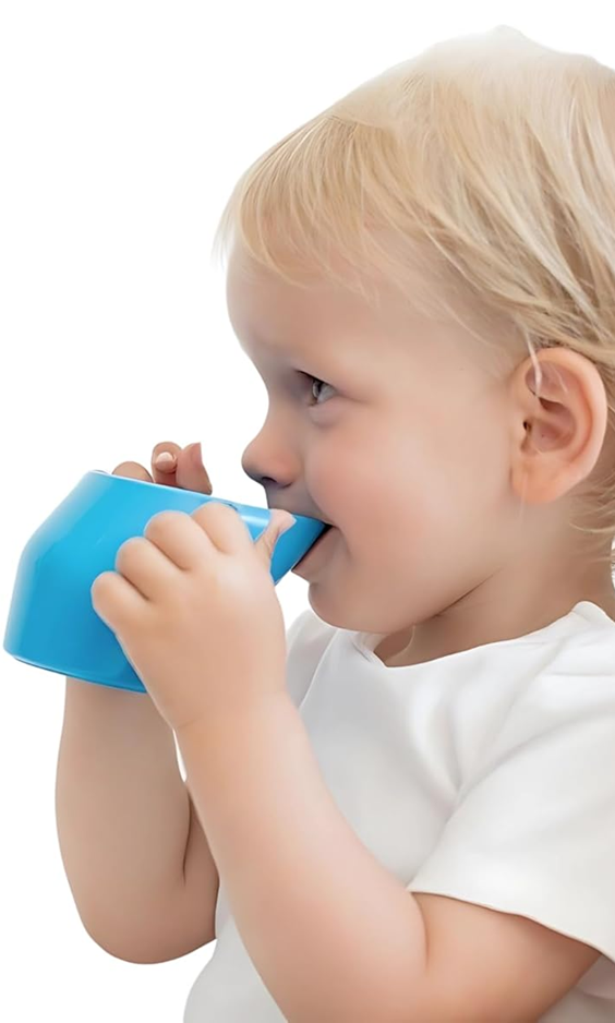 DOIDY Training Cup beker met handvatten om te leren drinken vanaf de rand 200 ml 3 m+