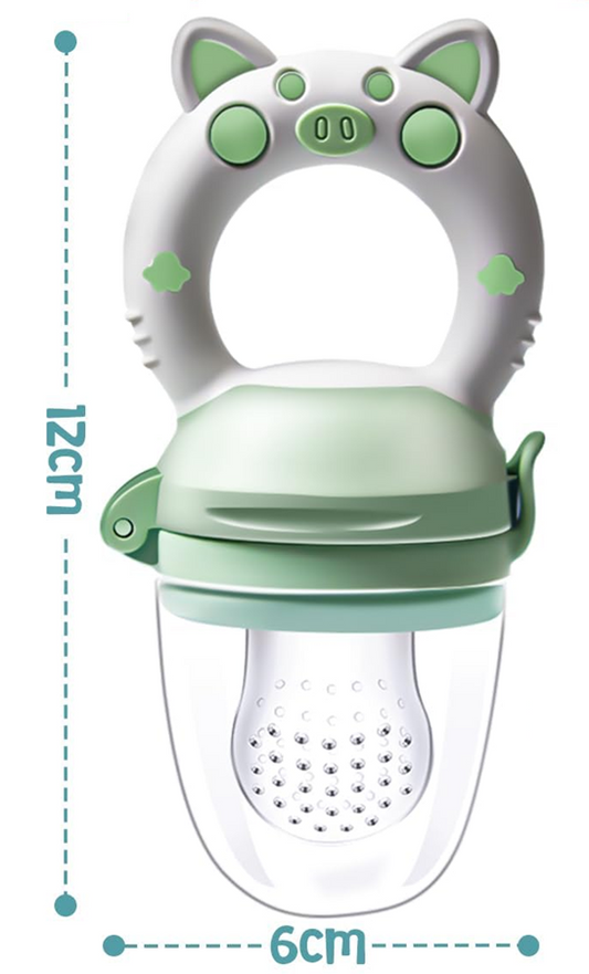 KAIYINGXIN mordedor dispensador de frutas para bebés de 3 a 24 meses, 2 unidades, 2 boquillas