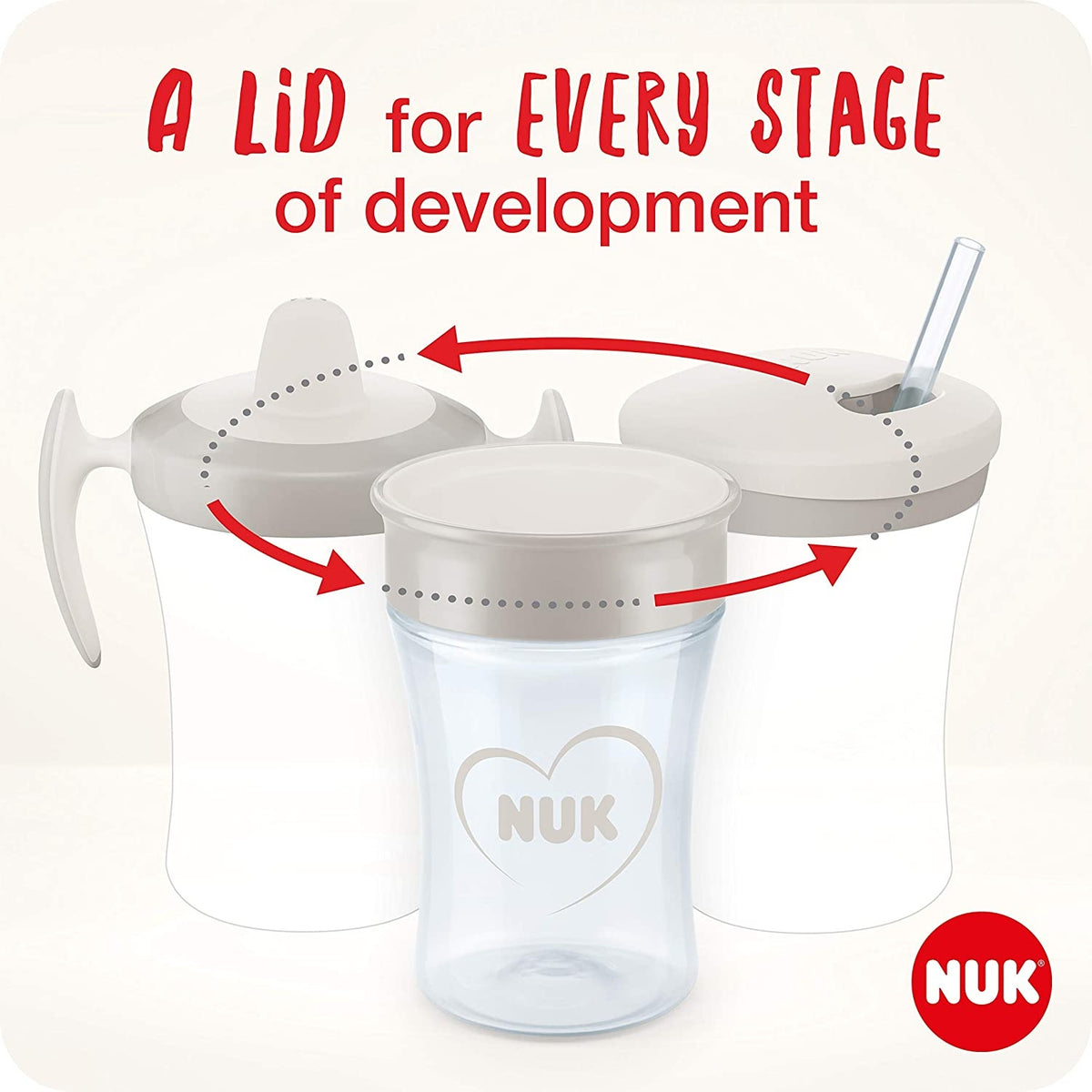 NUK set d'apprentissage à boire gobelet + 3 embouts