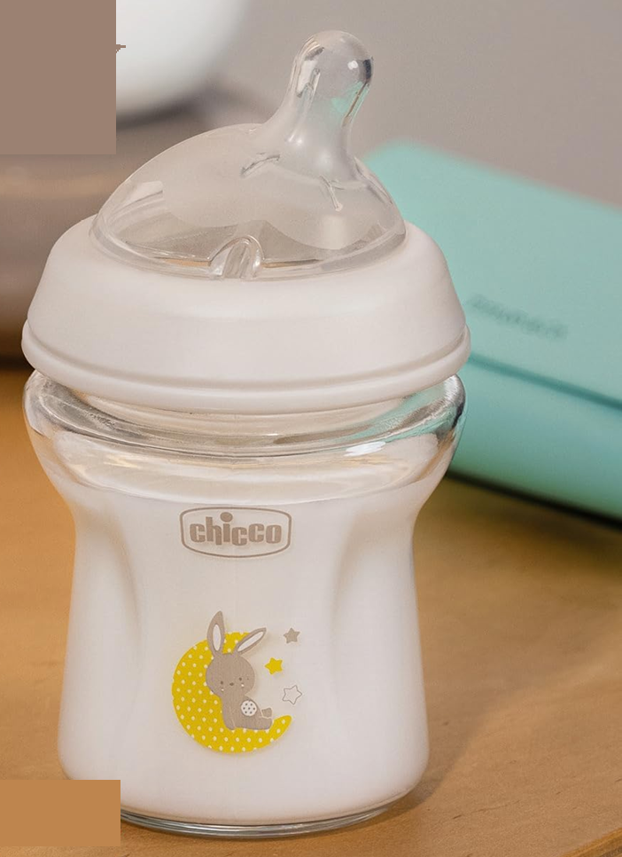 CHICCO Biberón de vidrio NaturalFeeling 150 ml 0+ flujo lento