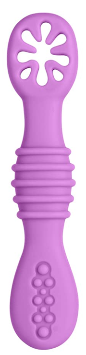 VICLOON Sticky Spoon siliconen lepeltje 2,5 x 10 cm 4 m+ paars