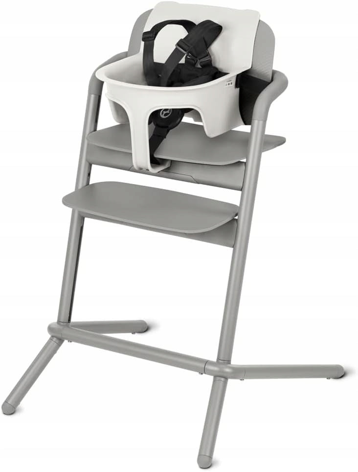 CYBEX GOLD Lemo Baby Set2 ogranicznik do krzesełka, biały zestaw dziecięcy do krzesła do karmienia z 5-punktową uprzężą