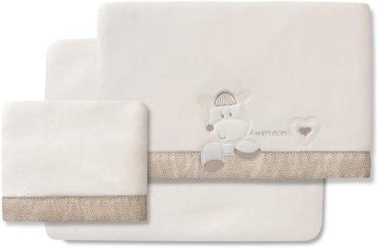 INTERBABY 3-delige fleece beddengoedset.