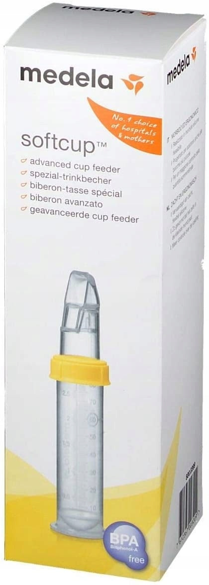 MEDELA SOFTCUP dokarmianie łyżeczka z butelką U, butelka z silikonową łyżeczką, BPA free