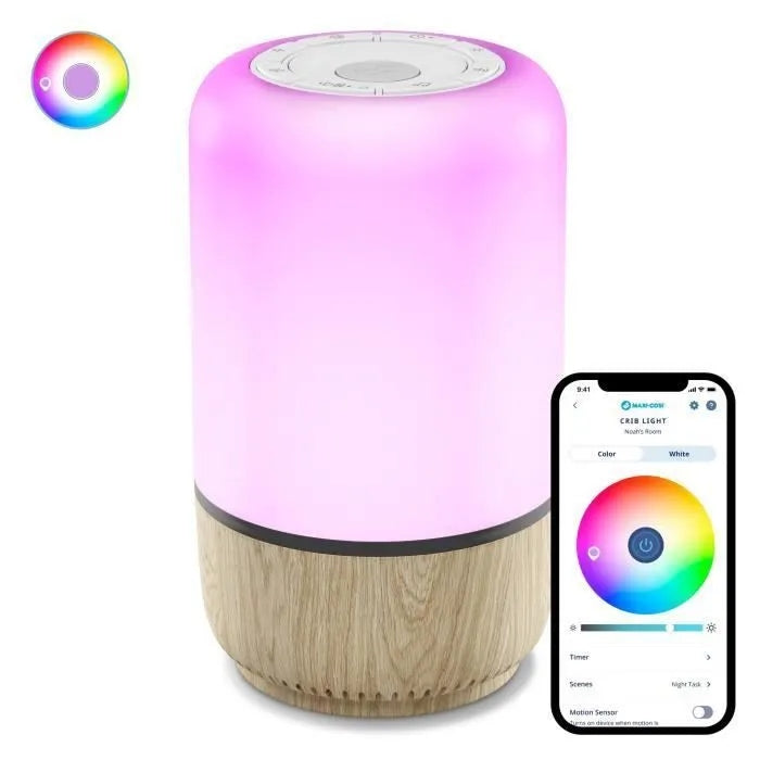 MAXI-COSI Soothe nachtlampje LED met luidspreker Connected Home app