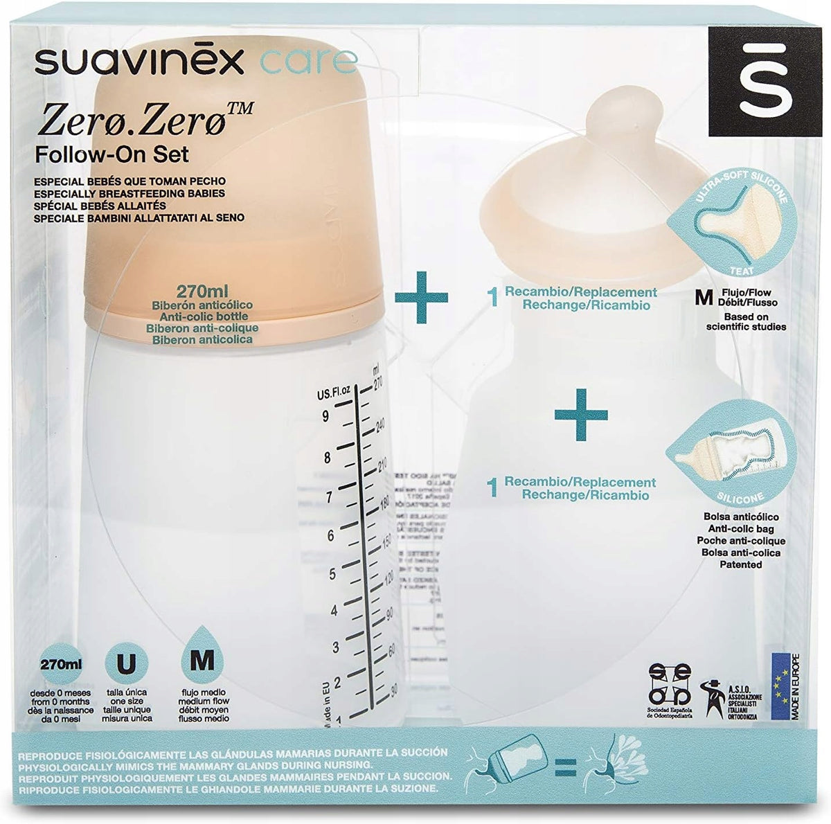 SUAVINEX startovací sada ZERO ZERO 270ml
