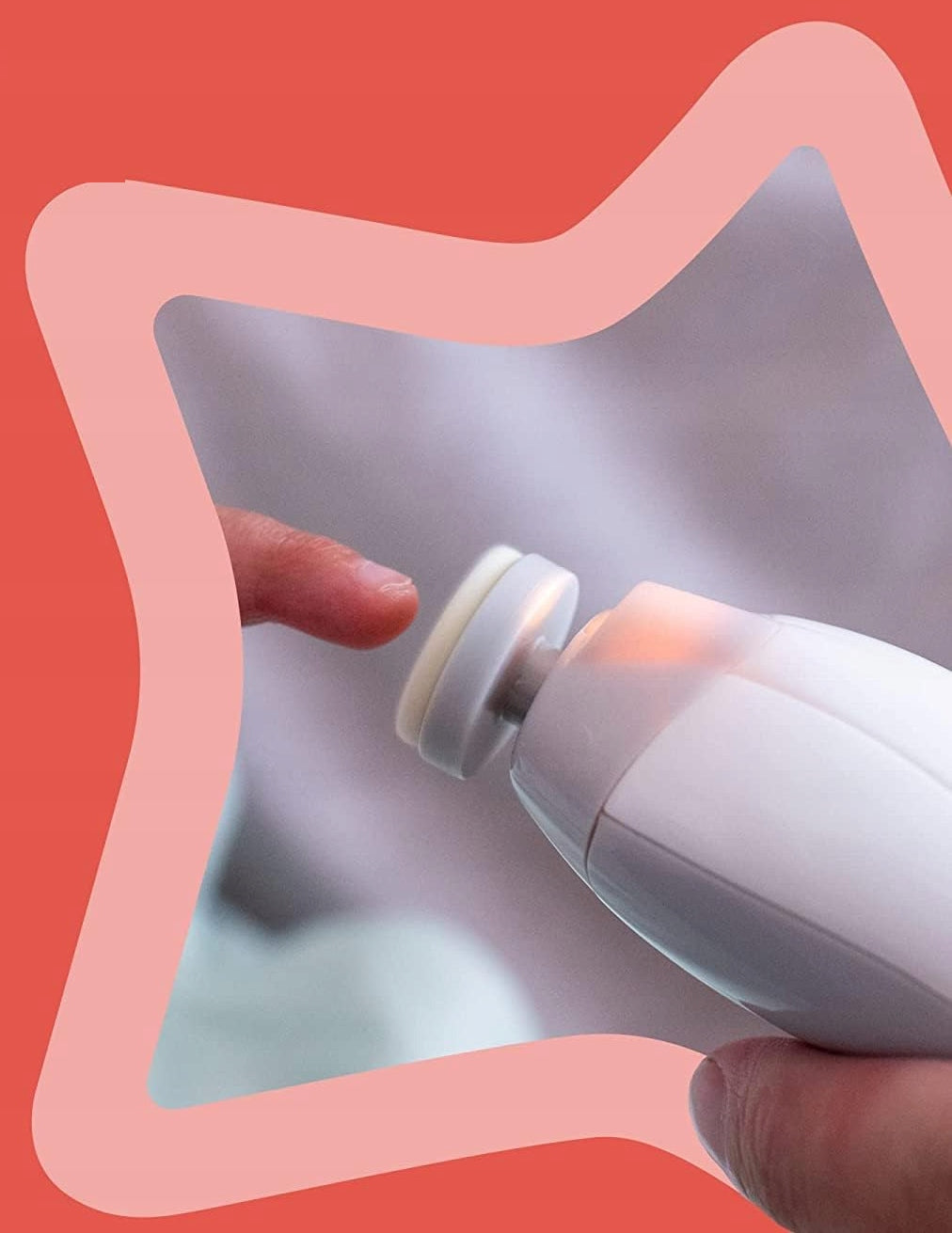 TOMMEE TIPPEE elektrische Nagelfeile mit LED-Licht für Babys und Erwachsene