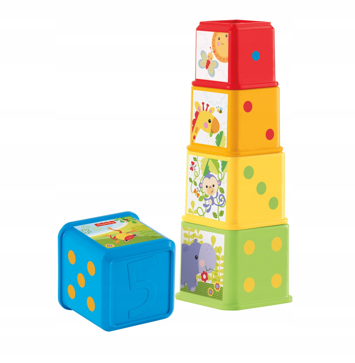 FISHER-PRICE stapelpiramide met dieren 5el. 6m+