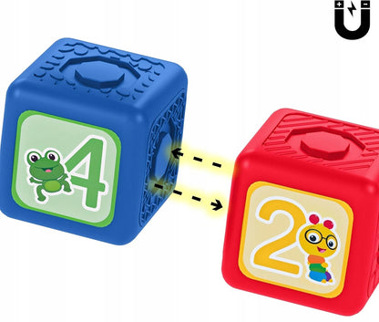 BABY EINSTEIN Connectables Add & Stack mágneses építőkockák 6 db