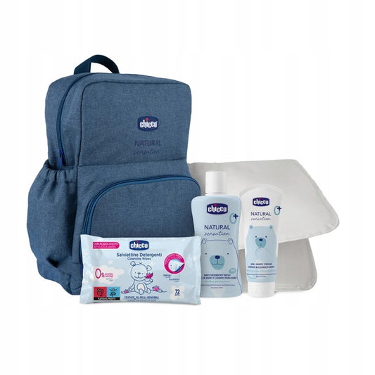 CHICCO Natural rucsac geantă pentru scutece și accesorii + cosmetice