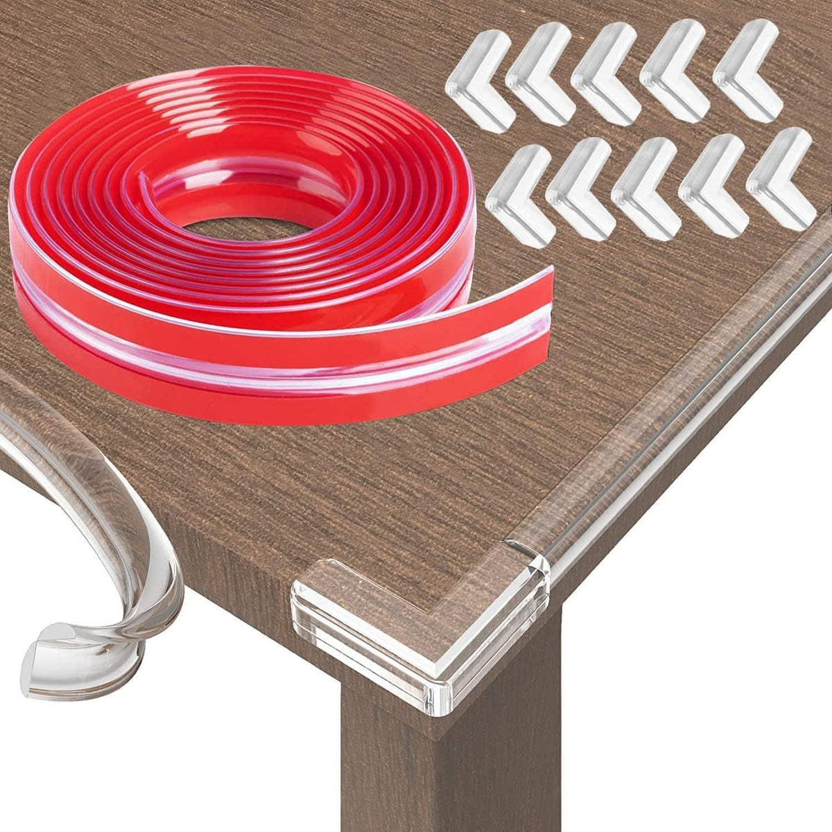JANEYO rubberen hoekbeschermer x10 siliconentape x2 m