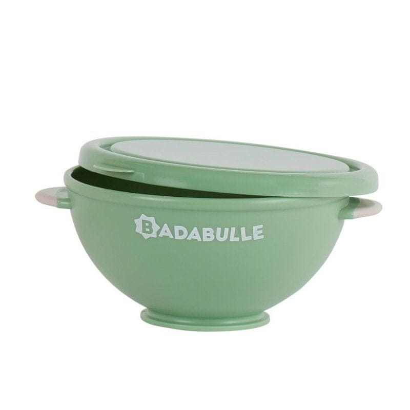 Set de boluri BADABULLE cu ventuză și capace x5 + lingurițe x3