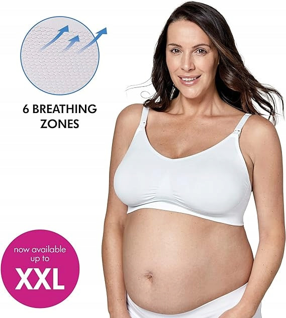 MEDELA KEEP COOL ULTRA biustonosz do karmienia + wkładki S biały, oddychający, dla kobiet w ciąży i laktacji