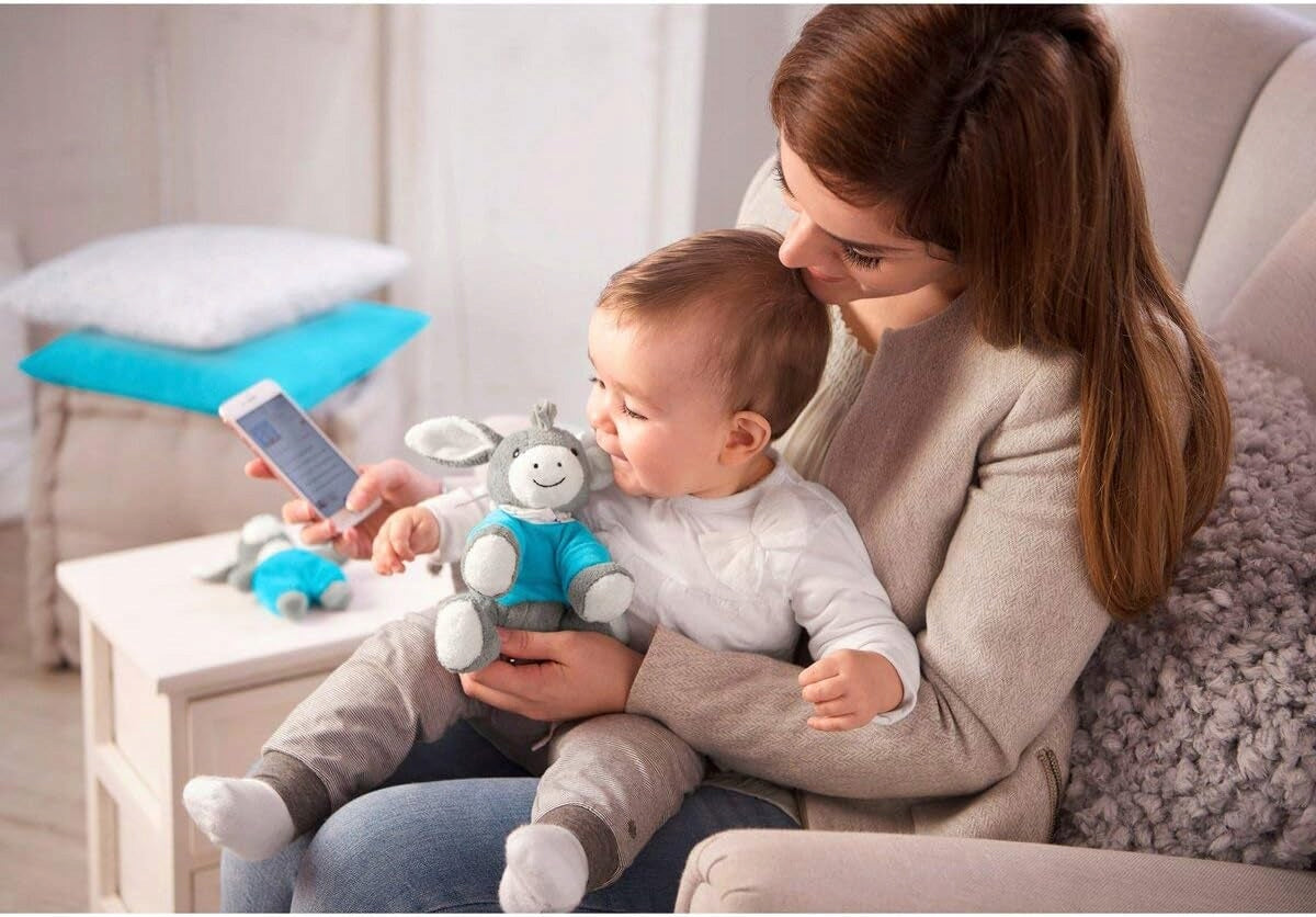 STERNTALER Asinello Erik PELUCHE musicale con altoparlante Bluetooth 20 cm