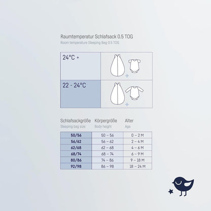 JULIUS ZOLLNER saco de dormir de verano 0,5 TOG talla 56 jersey