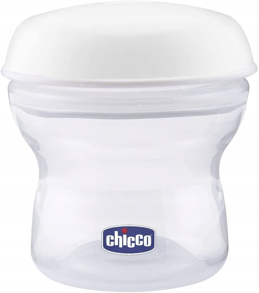 CHICCO recipiente pentru lapte 4 x 150 ml + suzetă cu capac