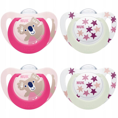 NUK STAR Day&Night uklidňující dudlík x4 18-36 měsíců