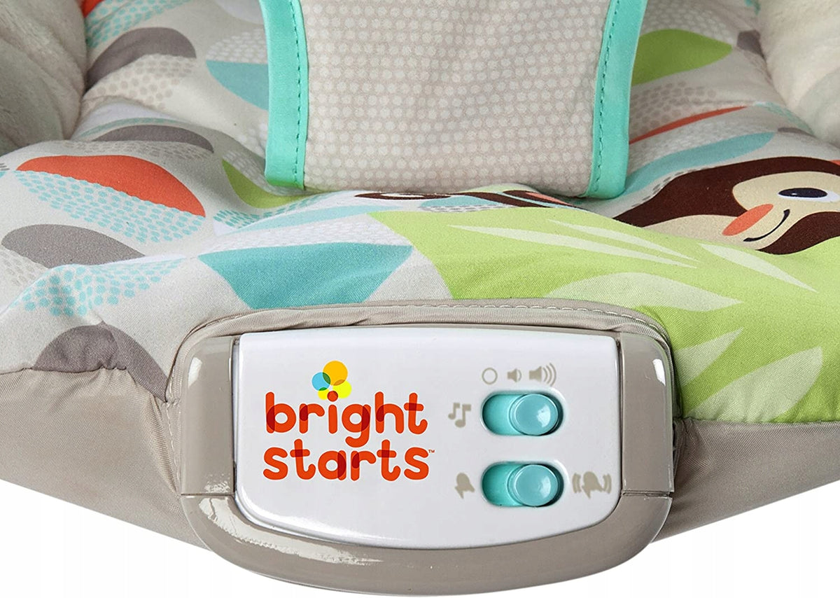BRIGHT STARTS Hamaca Happy Safari con vibraciones y melodía para bebés