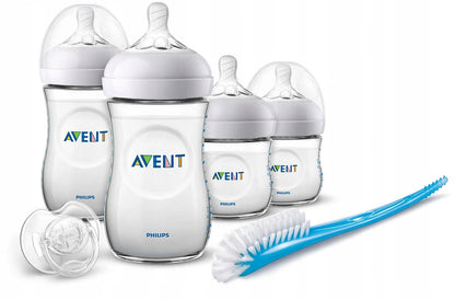 PHILIPS AVENT set 4 biberon, succhietto, spazzola
