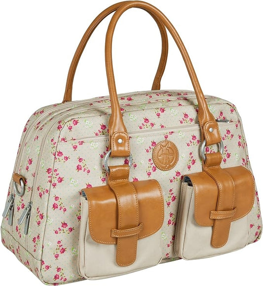 LASSIG Vintage Metro Bag torba na pieluchy i akcesoria + dodatki, vintage kwiatowy wzór