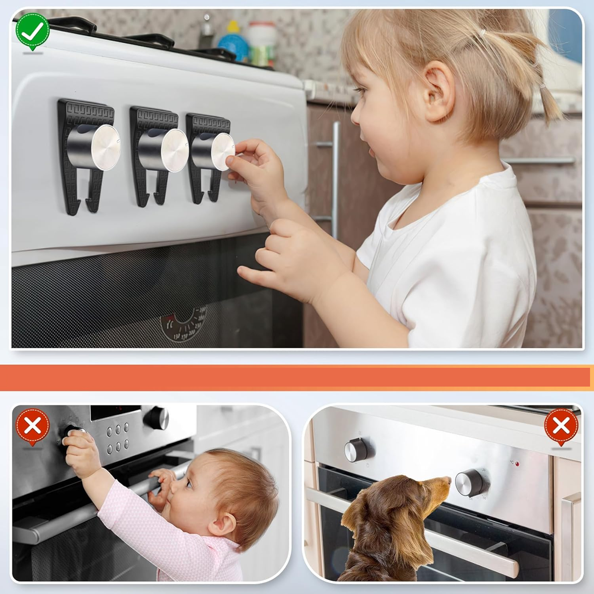 COSYCAYA protection de bouton de cuisinière et de four 1 pièce