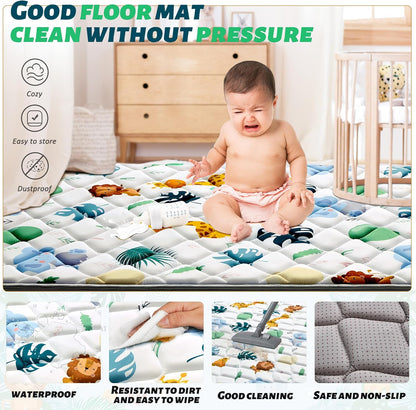 Baby play mat with non-slip underside, 180x150