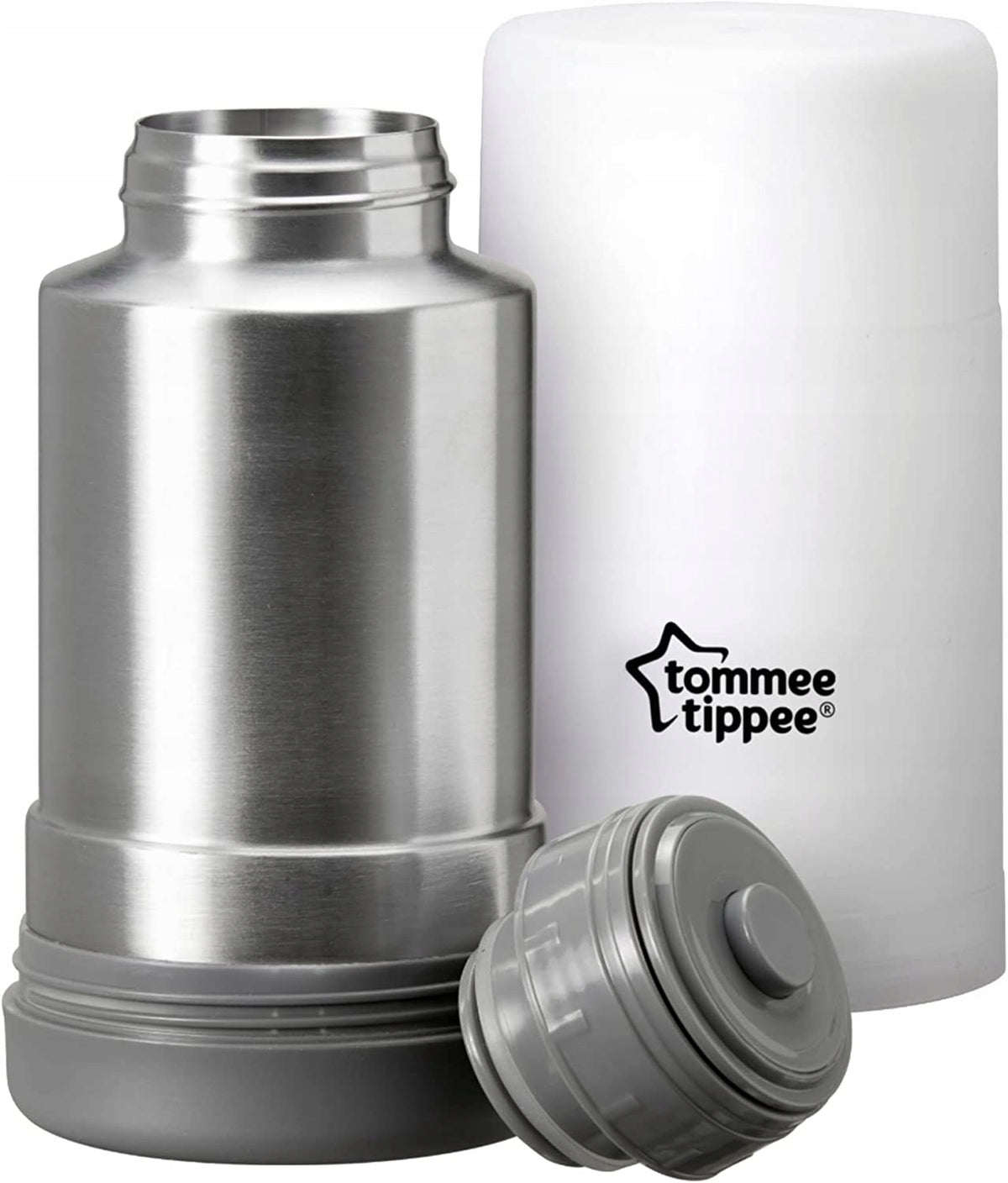 TOMMEE TIPPEE podgrzewacz termos PODRÓŻNY z nierdzewnej stali, podróżny podgrzewacz do butelek i jedzenia dla dzieci