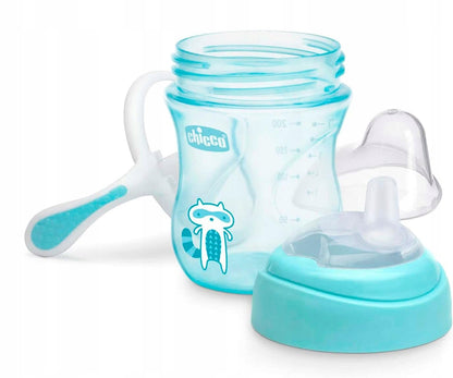 CHICCO Overgangsbeker non-cup met mondstuk en handgrepen 200 ml 4 m+