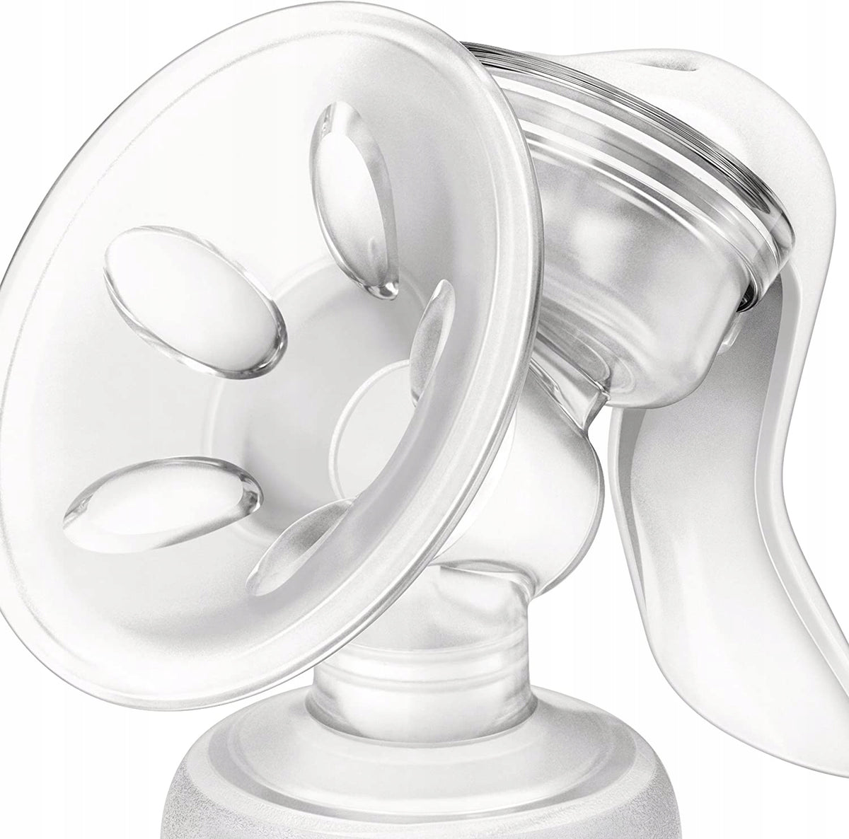 PHILIPS AVENT Natural SCF330/20 laktator ręczny z miękką nakładką masującą i butelką Natural 125 ml, biały