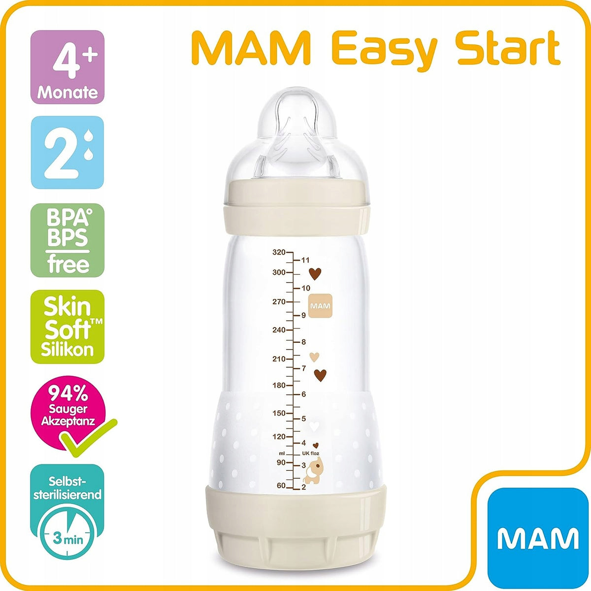 MAM Easy Start Αντικολική Φιάλη 320ml