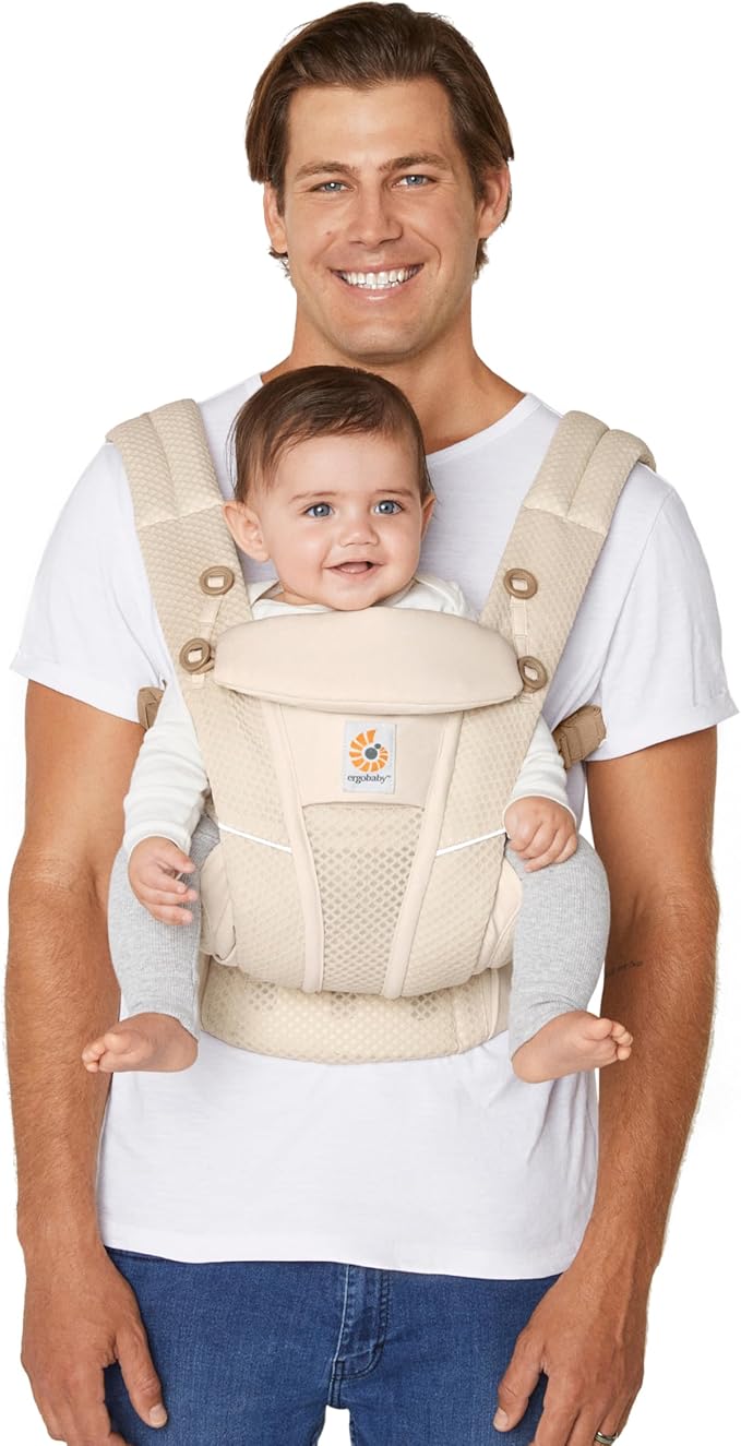 ERGOBABY OMNI BREEZE nosidełko ergonomiczne, oddychające nosidło dla niemowląt, przód, bok i tył