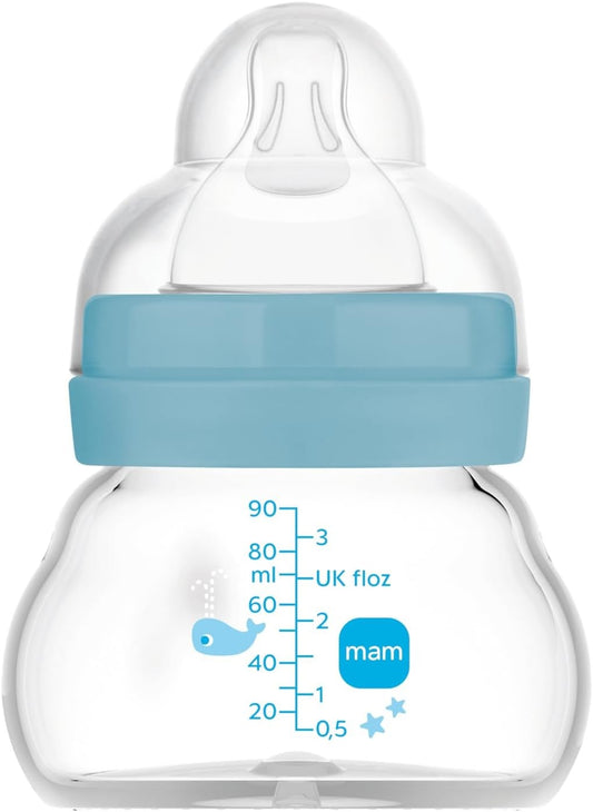 MAM Feel Good glazen fles 90 ml 0 m+ speen 1