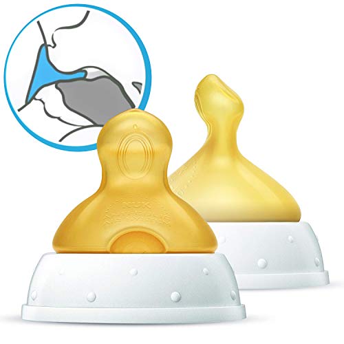 NUK First Choice Plus latex nipples L x2 for thick liquids