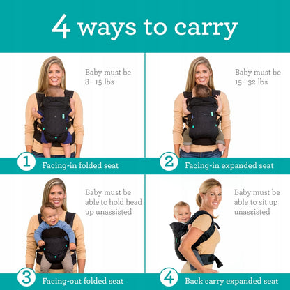 INFANTINO FLIP 4-in-1 ergonomische draagzak 3,5 - 14,5 kg