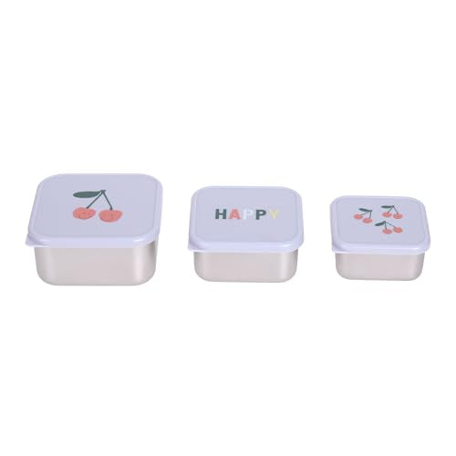 Lässig Happy Fruits stainless steel snack containers 3 pcs.