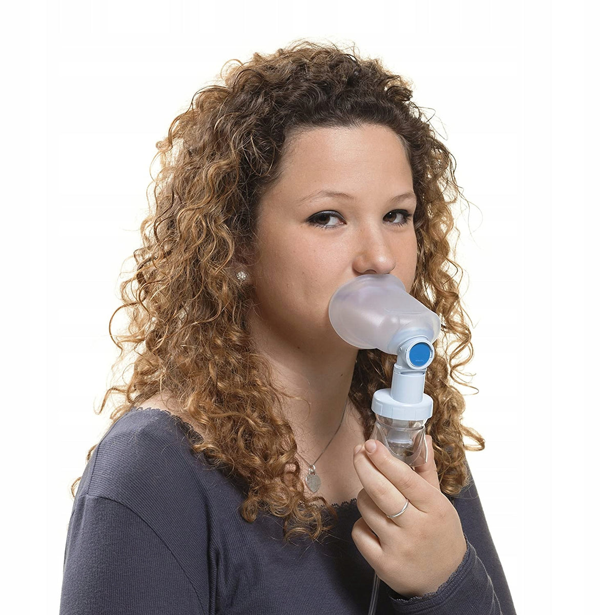 NEBULA Spacer Air Liquid NEBULIZATOR, IRYGATOR - biały nebulizator 2w1 z maską, łatwy w obsłudze