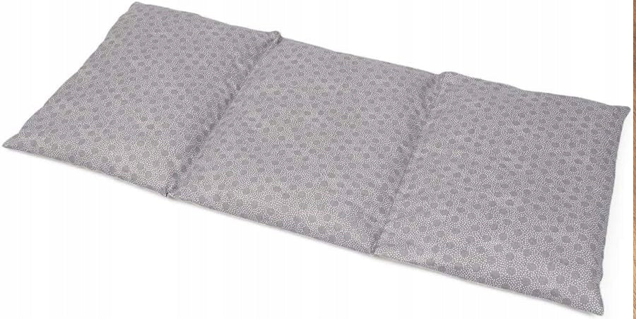 GRUNSPECHT poduszka termofor z pestkami wiśni 43 x 20 cm, szara, 3-komorowa poduszka do relaksu i rozgrzewania
