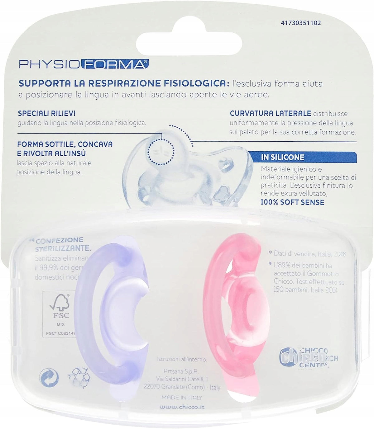 CHICCO PhysioForma sucette x2 16-36m