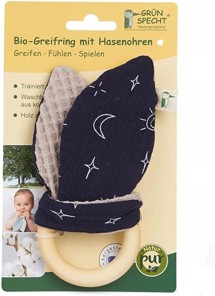 GRUNSPECHT massaggiagengive in cotone e legno 16 cm