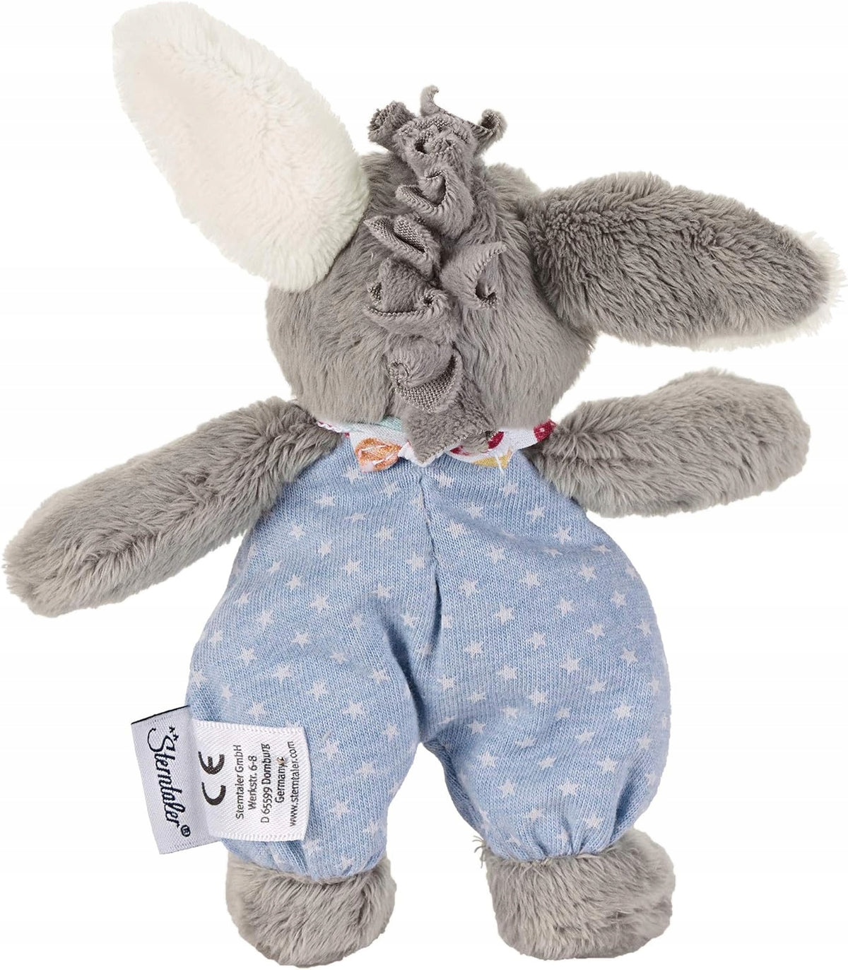 STERNTALER Osiołek Emmi przytulanka z grzechotką 17 cm "N szaro-niebieski pluszak dla niemowląt