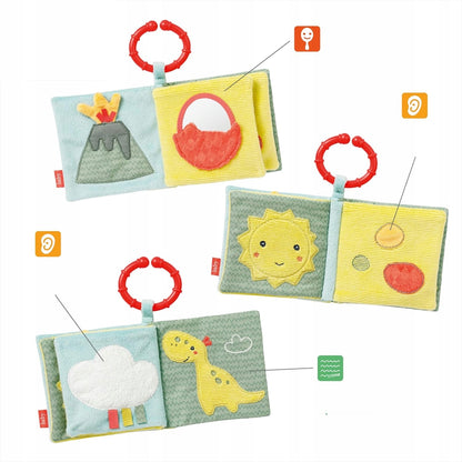 FEHN Happy Dino carte senzorială PENDANT 11 x 11 cm