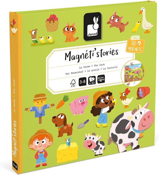 JANOD Magneti'Stories Fattoria puzzle magnetico 30 magneti