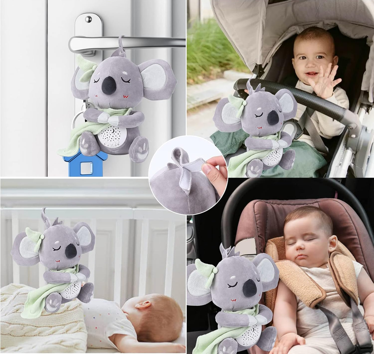 RONIPIC knuffel met sterrenprojector en 14 geluiden KOALA 25 cm