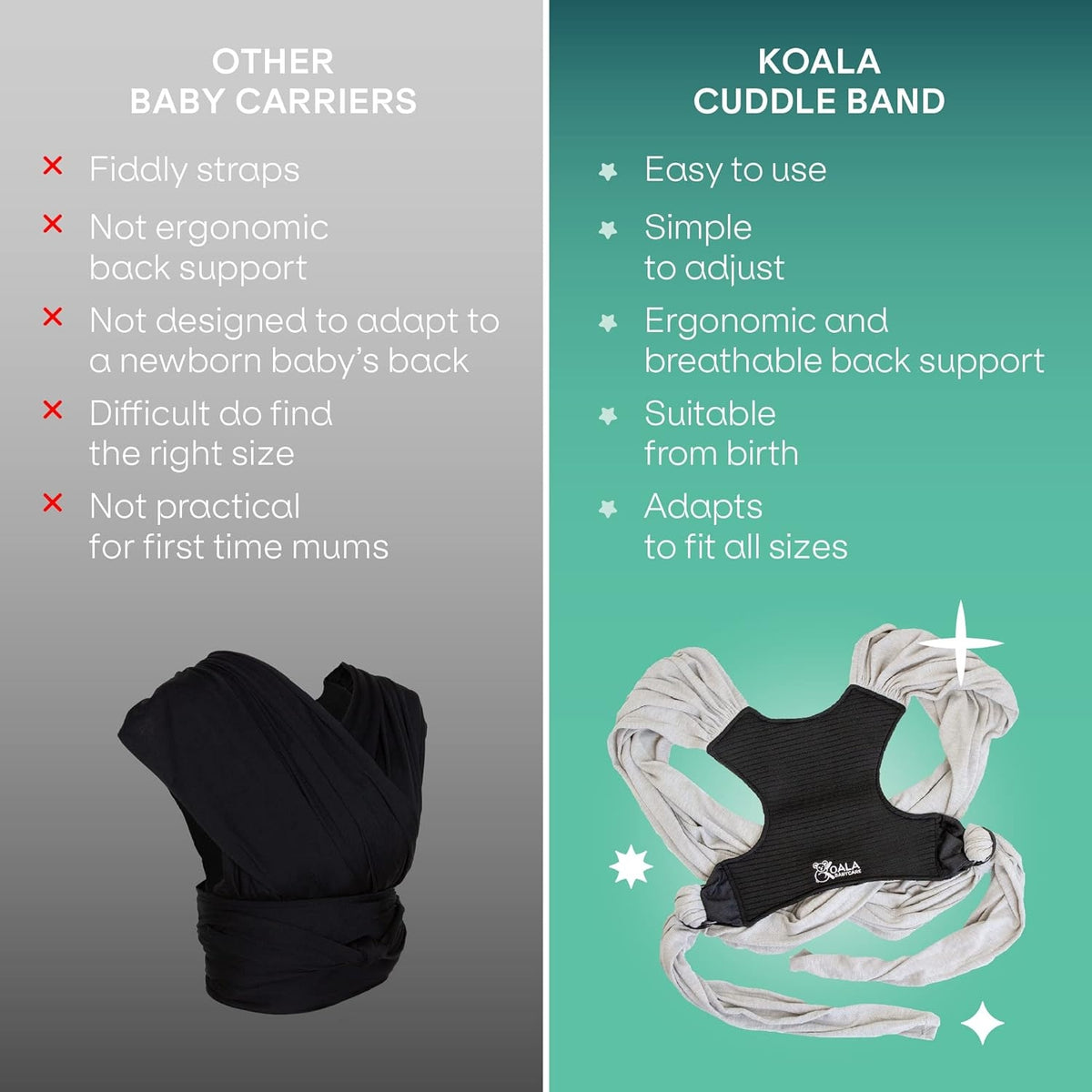KOALA BABYCARE 2-in-1 Babytragetuch