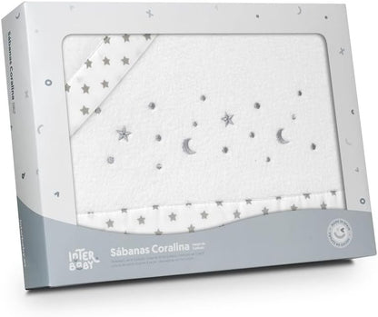 INTERBABY cot bedding set 60x120 cm Coralina