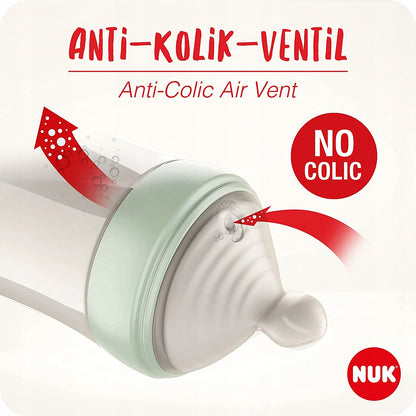 Set sticle NUK Nature Sense 3x, vârstă 6-18 luni